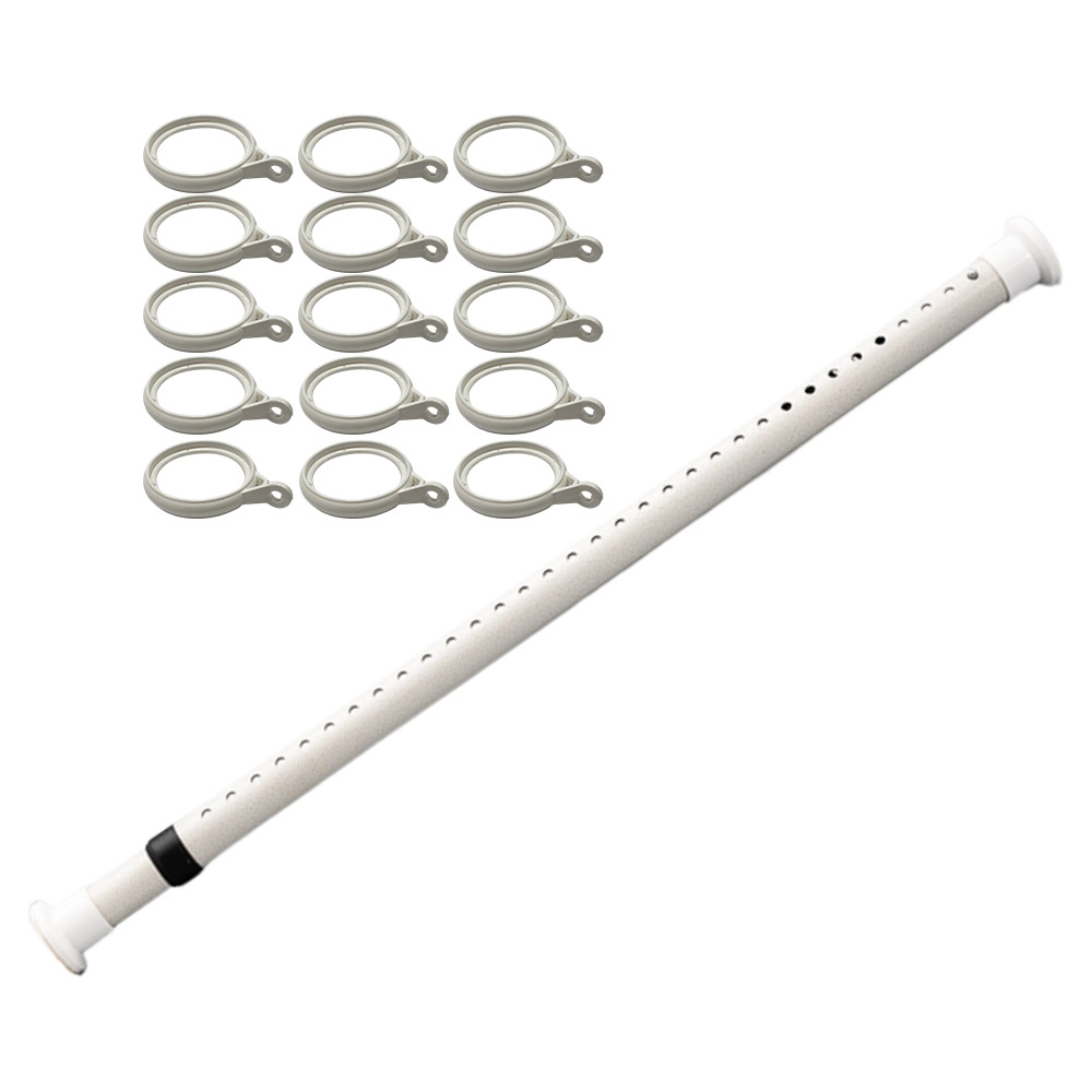 No-drill telescopic pole - white pattern - 1.6-2.1 meters (includes 15 lifting rings), , large