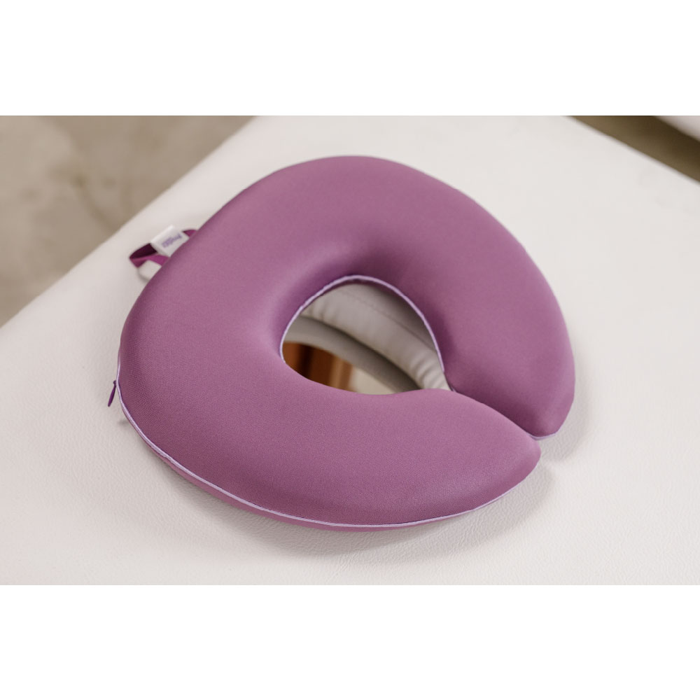 【有洞美容床專用】｜2色｜SPA美顏枕//趴枕/美容枕/SPA枕/U型枕, ｜空氣布-棕｜SPA美顏枕, large