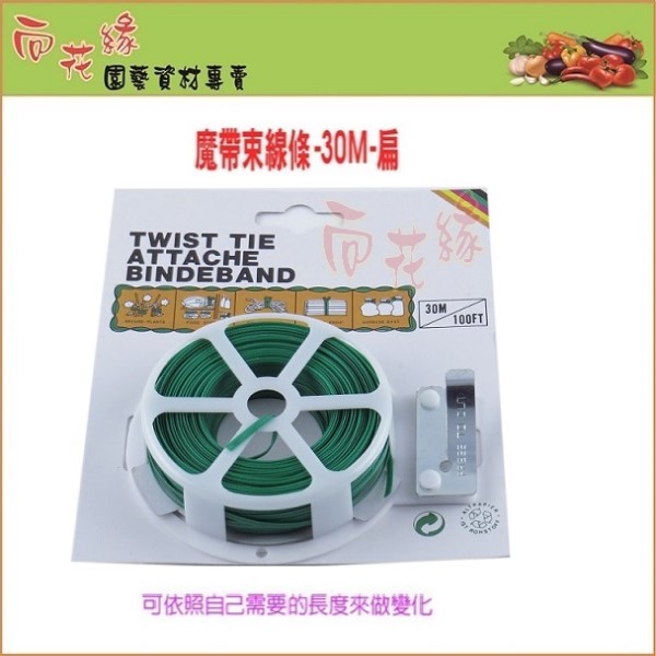 【向花緣】魔帶束線條、鐵線、鐵絲、綁帶 - 扁線30m, , large