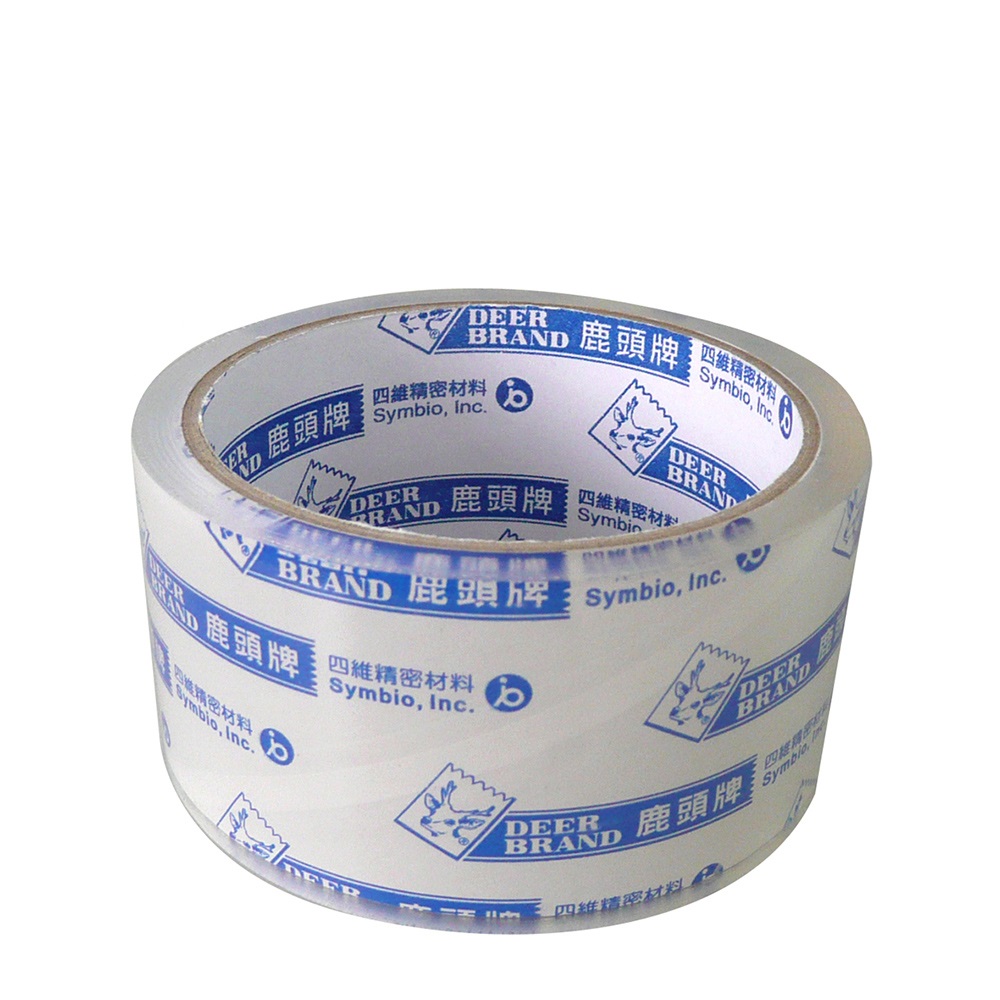 【龍品文創】四維鹿頭 2"x40y 透明膠帶(6入) PP3Q, , large