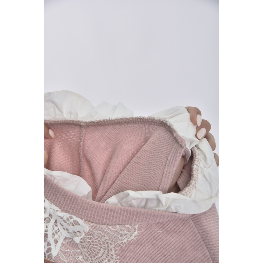 (L) moolbyoungzari韓牌少女粉色長袖上衣二手衣, , large