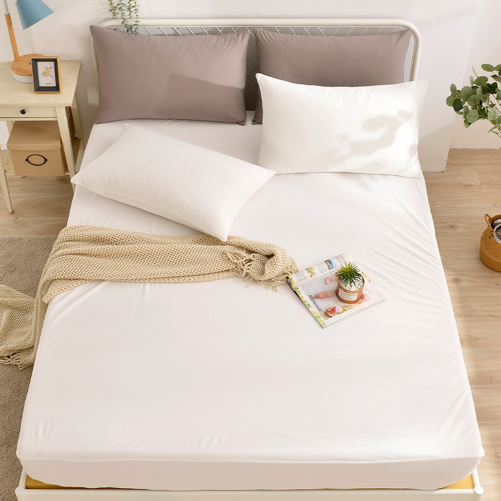 【FOCA】Kongyun White | Professional nursing grade 100% ultra waterproof mattress protector - Double extra large, , large