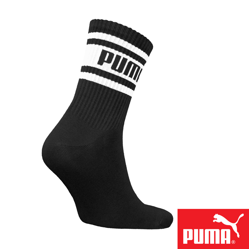 PUMA 男女款中短筒襪1雙裝 彪馬 跳豹 男襪 女襪 小腿襪 棉襪 柔軟 抗菌 除臭 耐磨 黑 白 白薄荷綠 米咖, , large