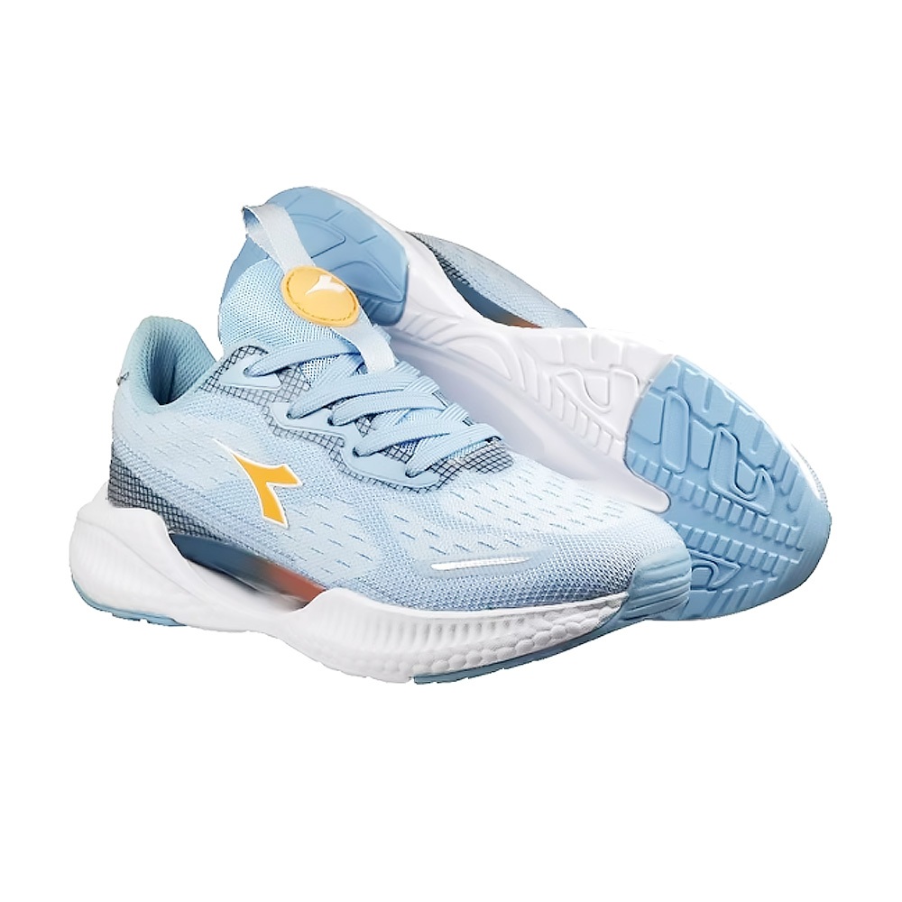 DIADORA迪亞多那 專業避震跑鞋 女運動鞋 女鞋 慢跑鞋 輕量 透氣 吸震 Q彈 足弓支撐 耐磨 止滑 藍 灰粉, , large