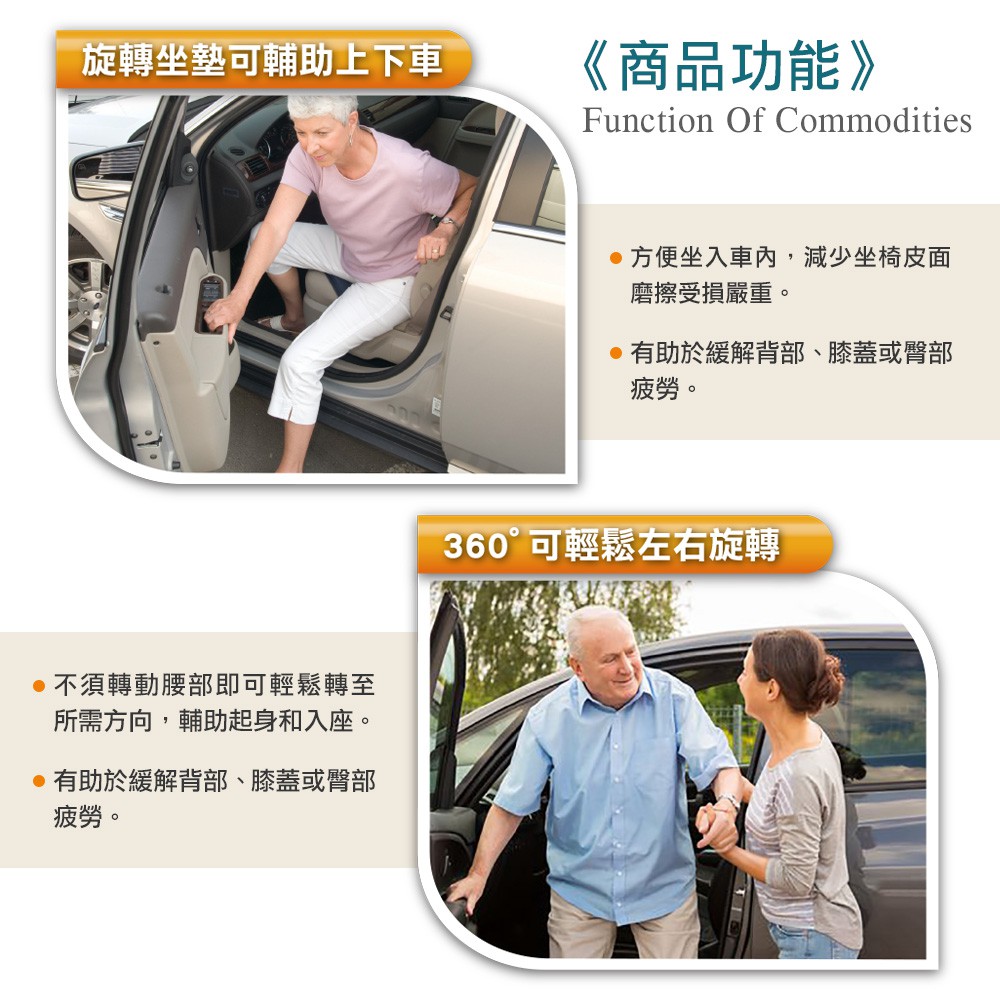 [威力車坊]【Relass】360度車居2用旋轉輔助坐墊, , large