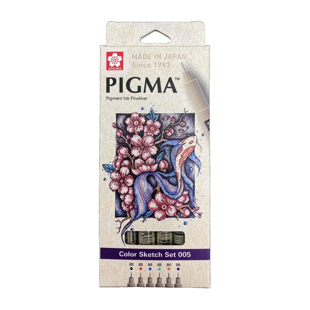 日本 SAKURA PIGMA筆格邁 代針筆套6入組-彩色/ 組 XSDK005-6A