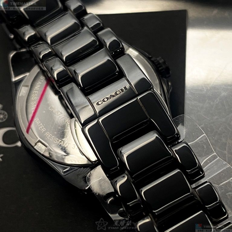 [星晴錶業]COACH手錶,28mm,CH00131黑色錶面黑錶殼深黑色陶瓷錶帶款, , large