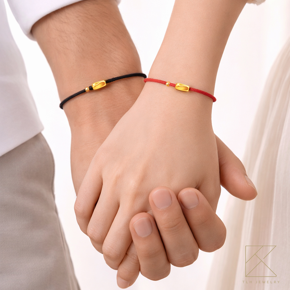 【TLH】母親節限定 黃金墜項鍊 純金999 歲月長隨 守護系列 轉運手繩 約重0.05錢&plusmn;0.01 附贈母親節專屬包裝 (生日 送禮), , large