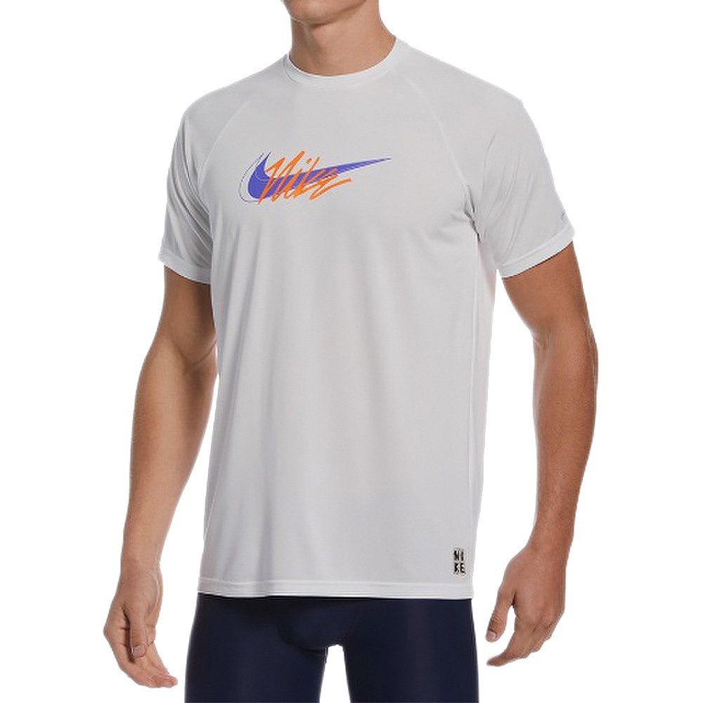 NIKE SCRIPT LOGO 成人男性短袖防曬衣 戶外 運動 吸汗 乾爽 透氣 灰 白 藍 XS/S/M/L/XL, , large