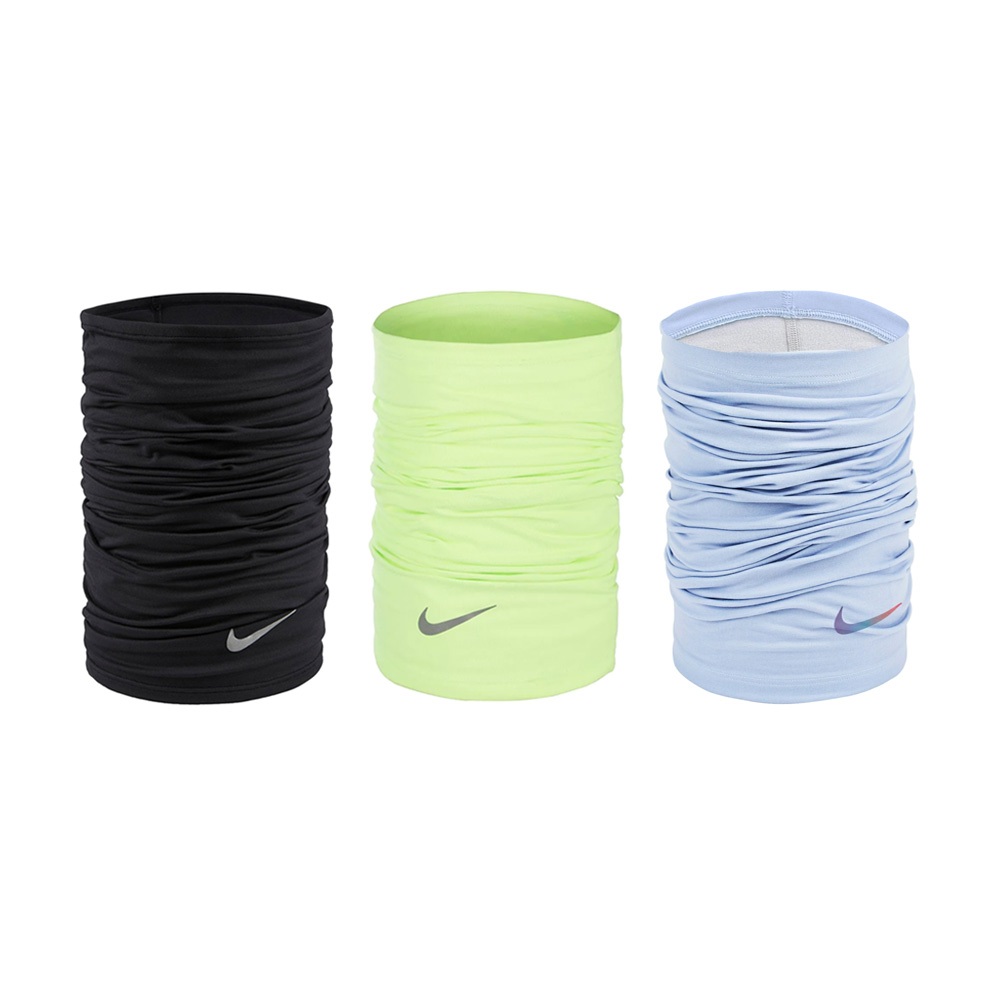 NIKE DRI-FIT 慢跑頸套 2.0 脖圍 跑步 運動 騎車 反光 多功能 吸汗 乾爽 透氣 彈性 黑 亮綠 藍, , large