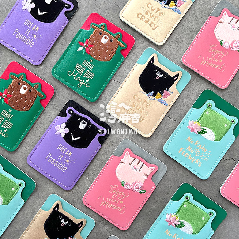 Phone back adhesive card holder(Gogo Bear)