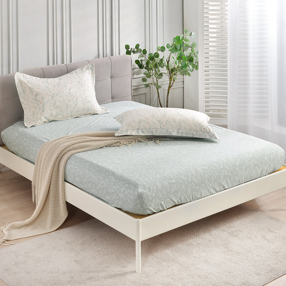 【Betrise】Warm Flower Lane | Environmentally friendly printing and dyeing anti-mite antibacterial 100% combed cotton dual-purpose quilt bed sheet set - large, , large