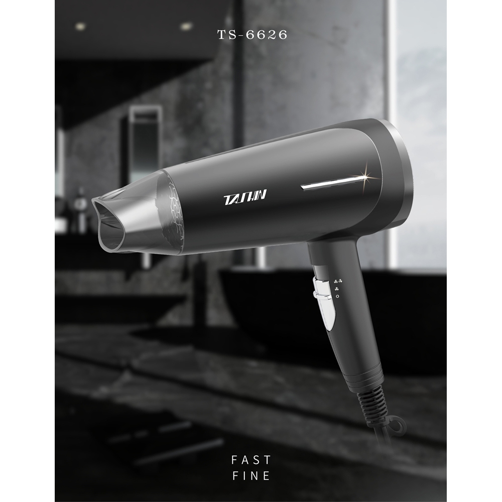 DASHIN 1400W Professional Hair Dryer Ultra Quick Dry Low Magnetism Cyclone Fan TS-6626, , large
