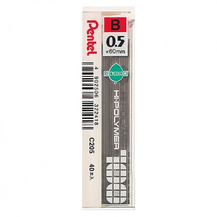 飛龍Pentel  0.5mm自動鉛筆芯 (C205)*HB, , large