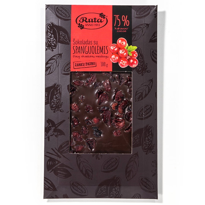 Chocolate 75% with cranberries