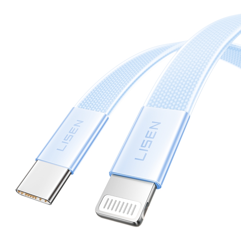 【LISEN】L606 AIR CABLE SERIES C TO L 27W 100cm BLUE, 藍色, large