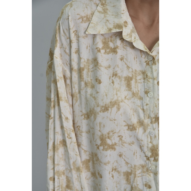 (L) meier q質感杏色襯衫上衣二手衣, , large