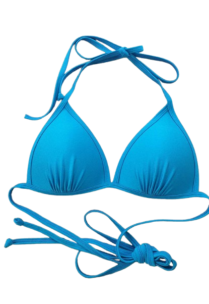 QXHEE.T. 台灣製 後頸綁帶遶胸立體罩杯比基尼(QX花型/條紋灰條/海洋藍)現貨, , large