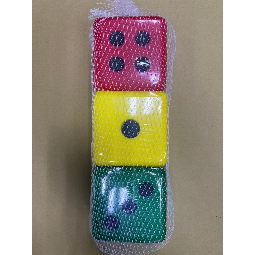 鐵人文具  X250320泡棉3入炫彩骰子(8cm)