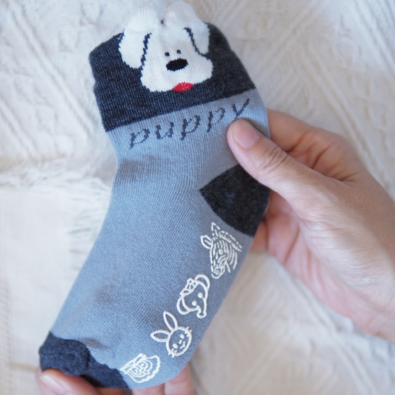 [Kaimei Cotton Industry] 6 pairs set, random and excellent, MIT made in Taiwan, antibacterial and deodorant children's socks, cute three-dimensional socks - dogs, , large