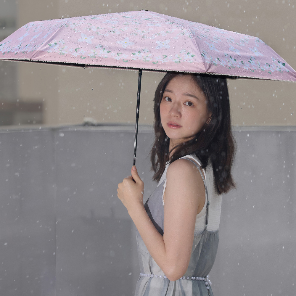 【rento】UV Protection Mini Umbrella with Black Coating – Jasmine, , large