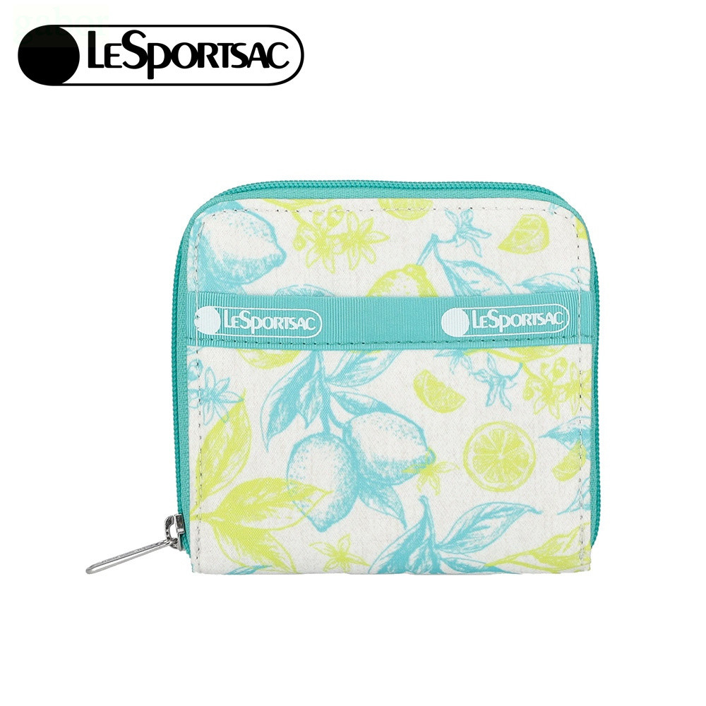 Lesportsac Compact Zip Wallet 極簡輕薄錢包-青檸新綠
