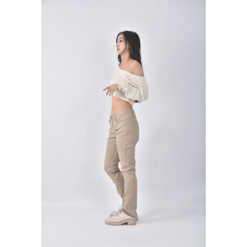 (XL) giordando質感棕色長褲二手衣, , large