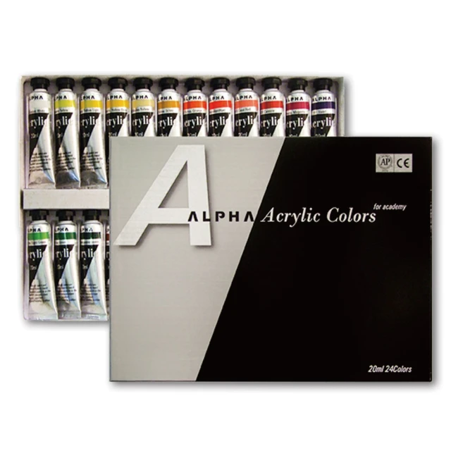 【ALPHA】銀級 壓克力 顏料 20ml  24色 / 組 B0324-2, , large