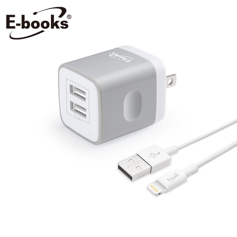 E-books B52 2.4A USB 2-Port Charger, , large