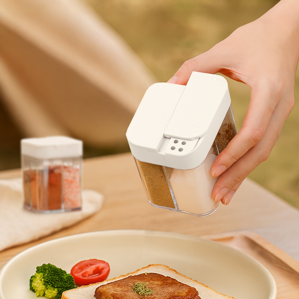 【上手家居】戶外隨身調味罐 白色(調味料罐/胡椒罐/鹽罐/露營調味罐), , large