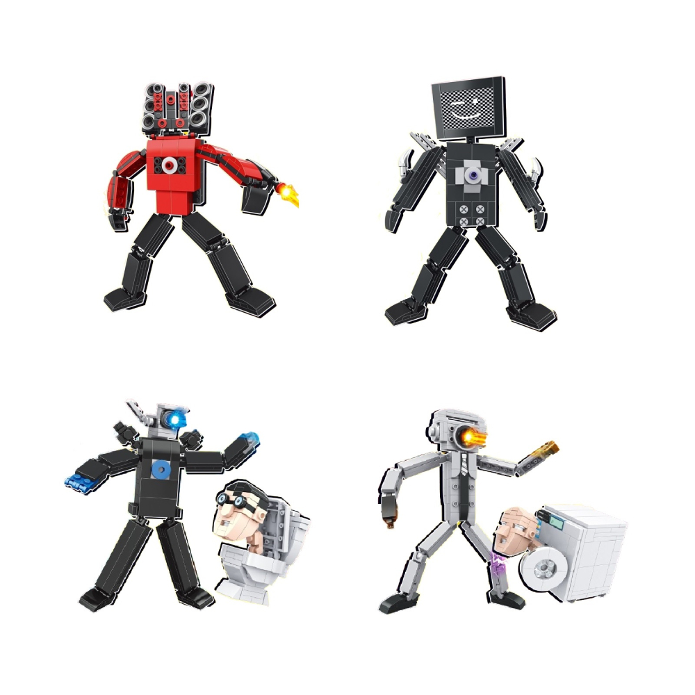  [Brick Republic]OBM 99247 Skibidi Toilet vs Camera Man – Set of 4 (Educational Building Blocks)