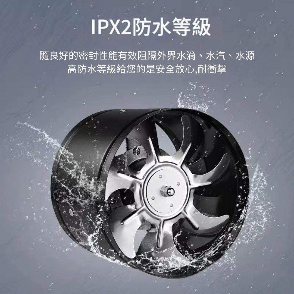 110V Exhaust Fan - Black, 4-inch + 1.5m Power Cord (with Switch), , large