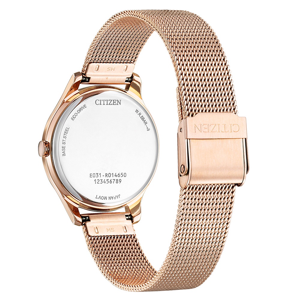 CITIZEN 星辰 亞洲限定 Hebe田馥甄廣告款 光動能時尚米蘭帶女錶-32mm EM0508-80Y, , large