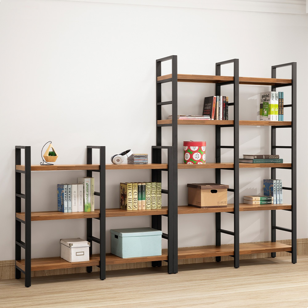 【唯熙傢俱】安迪工業風柚木色4尺高書架, , large