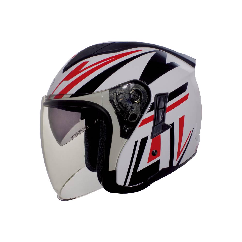 【平剛】GP-5 幾何安全帽 223 白紅M, 白紅,M號 【一般大眾尺寸】, large