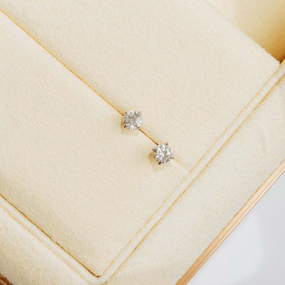 【真鑽耳環】A'jane 鉑金 恆光 鑽石耳針 A022503-010, , large