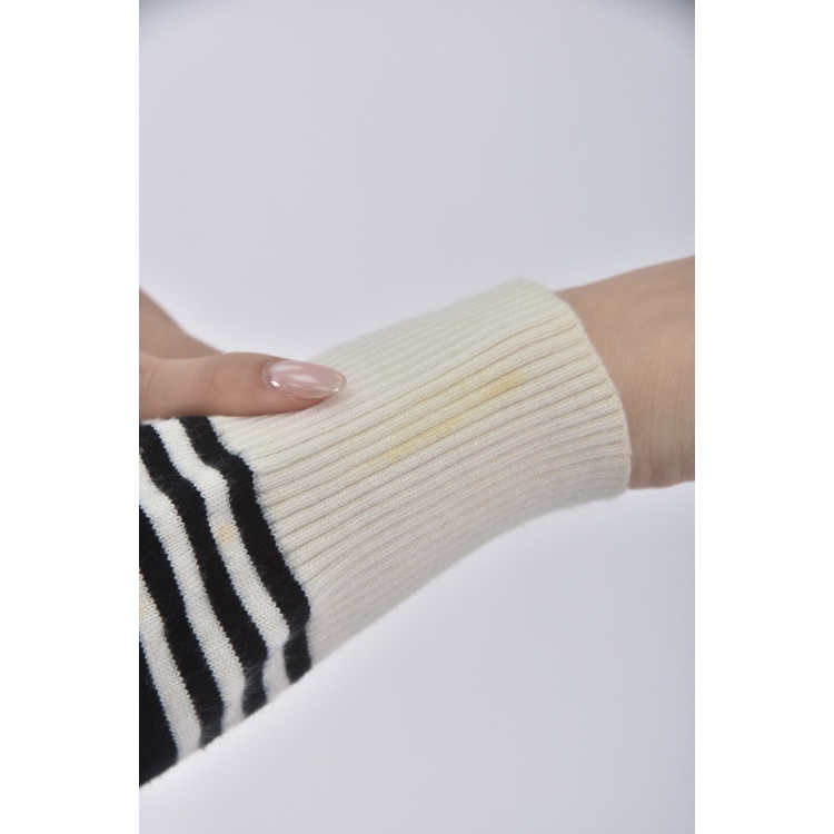 (F) cumarv領黑色長袖上衣二手衣, , large