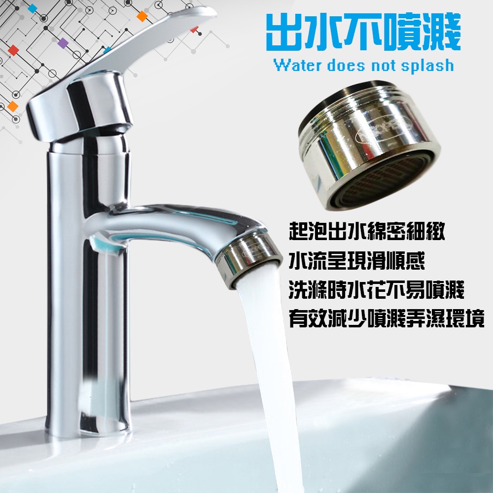 GS MALL 台灣製造 內外牙兩用水龍頭省水閥起泡器 省水器 起泡器 水波器 Neoperl 內外牙兩用 省水閥, , large