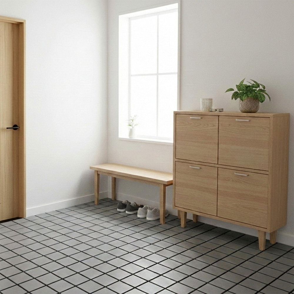 【怪獸】B+ 日式磚格防水拼接地板 單入 (30x30cm) -岩灰, , large