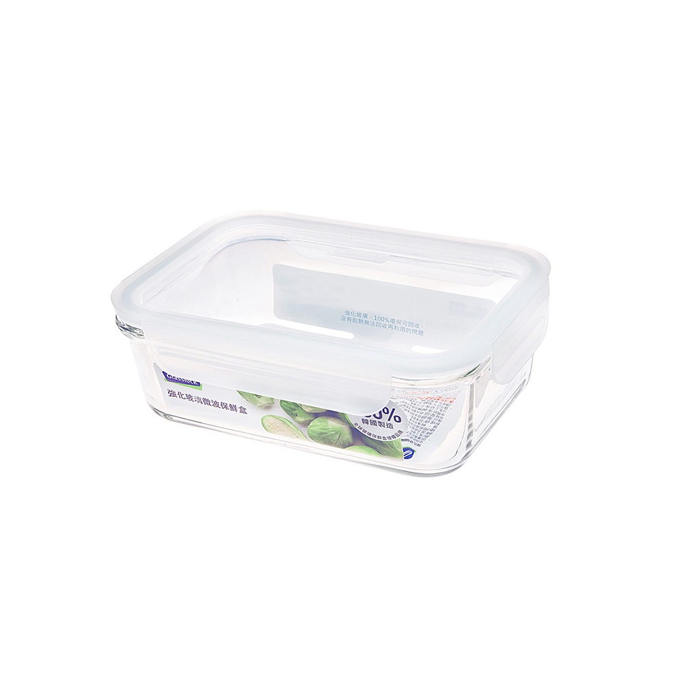 Glass food storage box, , large