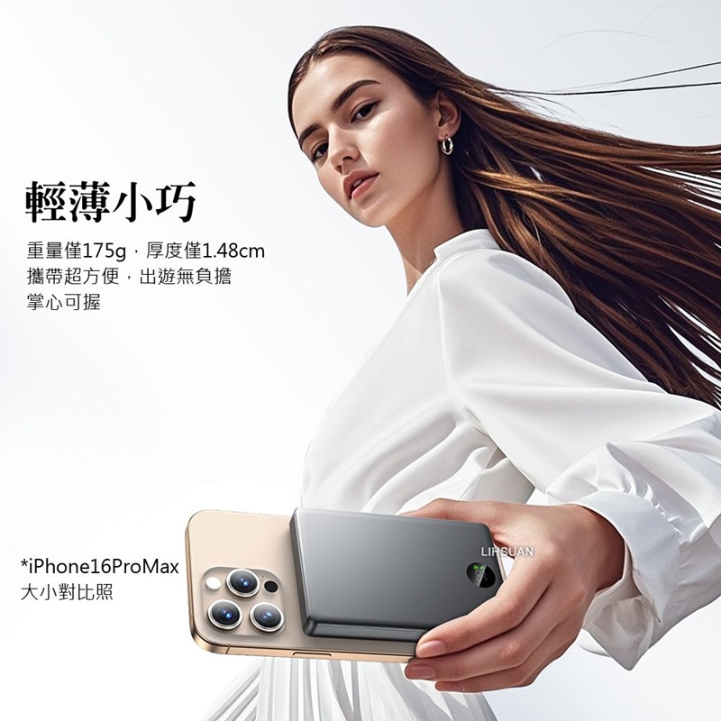 AIDOGA艾迪伽 LQ PB4061星光PowerSmart系列PD雙向快充22.5W智能斷電行動電源10000mAh 38.5Wh, , large