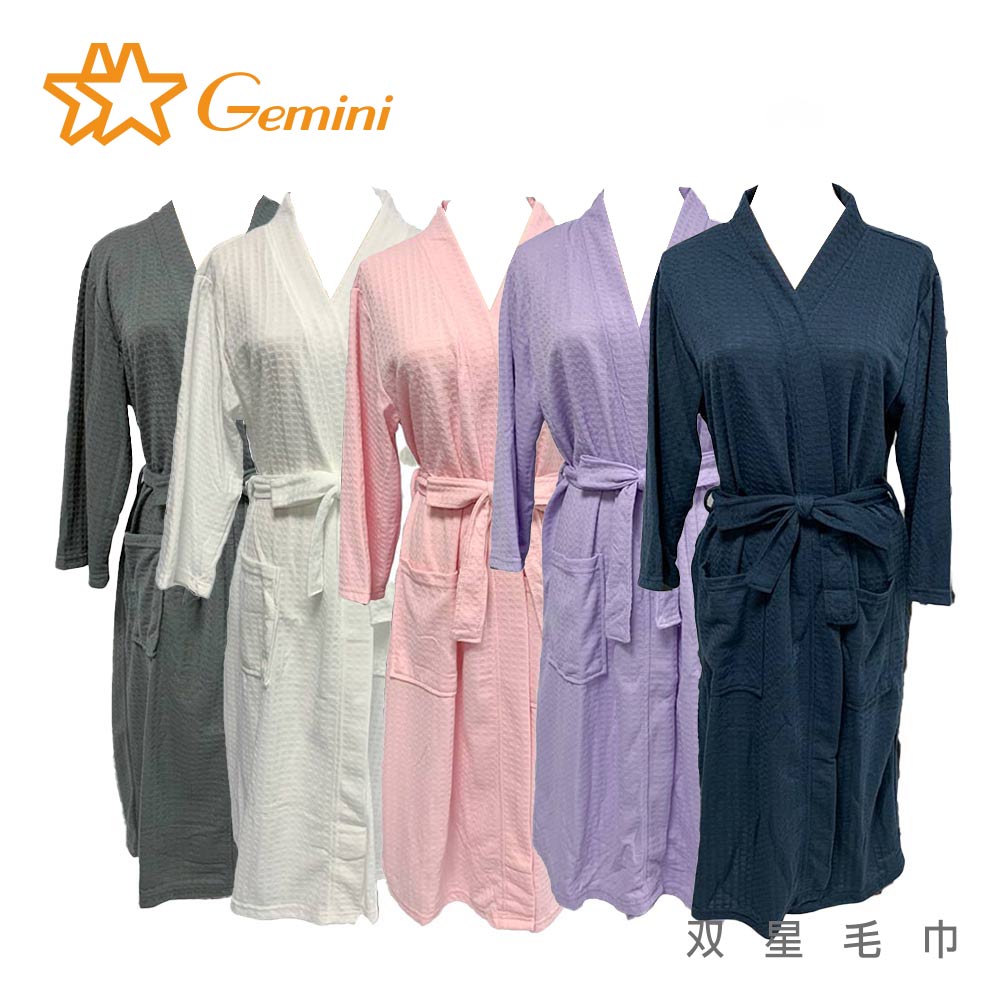 法式華夫格浴袍-XL(顏色隨機出貨)