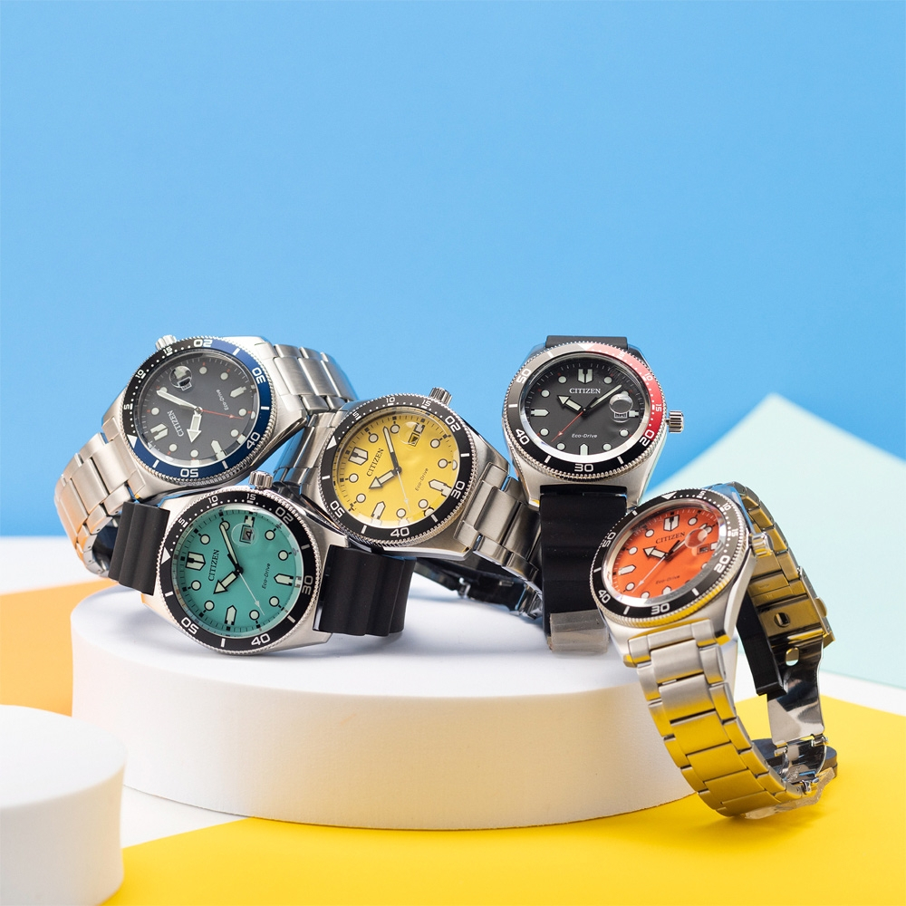 CITIZEN 星辰 光動能潮男時尚大三針手錶-普魯士藍 AW1761-89L, , large