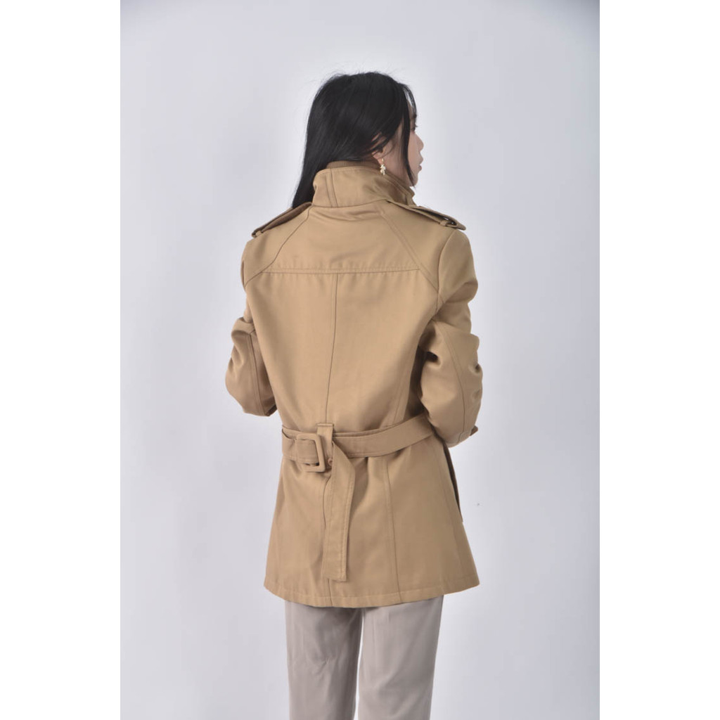 (L) c c排扣棕色外套二手衣, , large