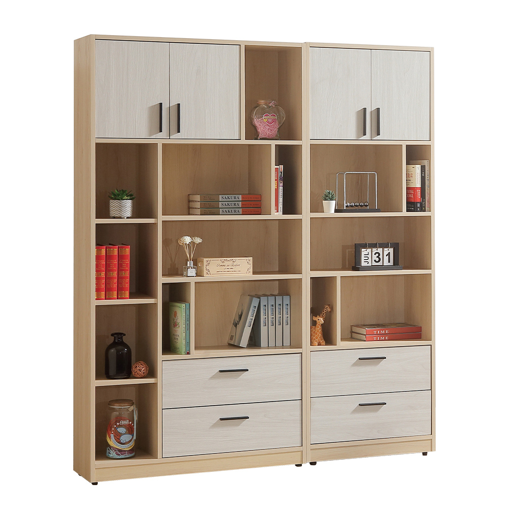 【唯熙傢俱】菲利楓木雙色5尺書櫃, , large