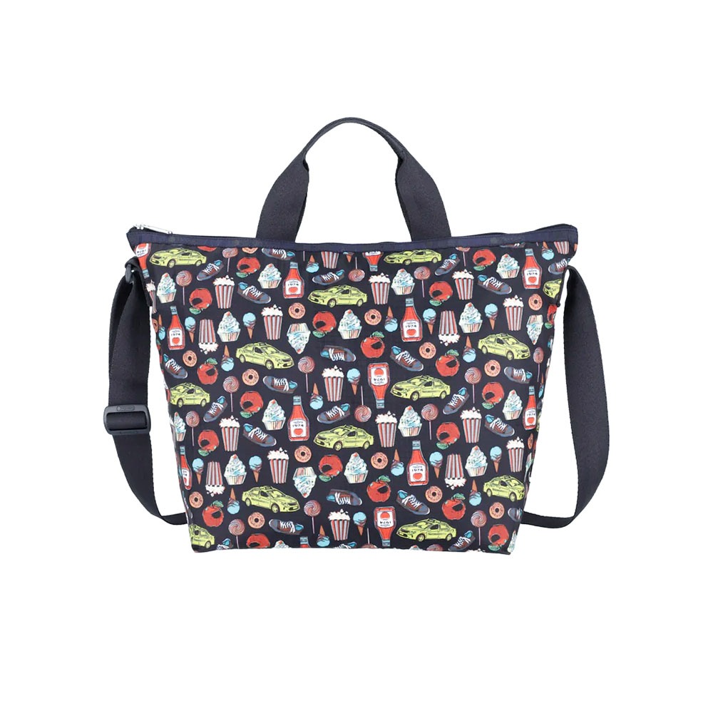 |快速出貨|Lesportsac Deluxe Easy Carry Tote 兩用托特包/ 紐約美食插畫風, , large