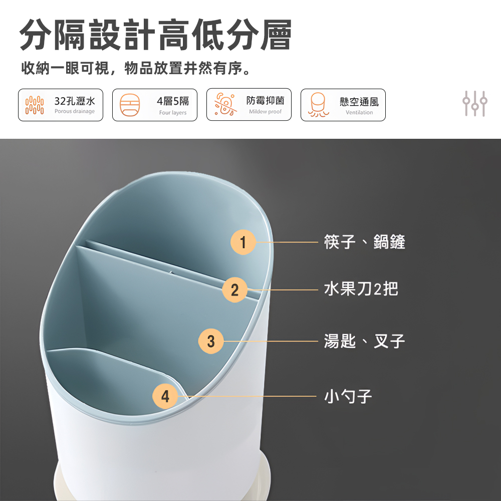 【上手家居】筷子瀝水架-北歐粉(餐具收納盒/筷子收納盒/筷子架/筷子桶/餐具瀝水架/餐具架/餐具瀝水), , large
