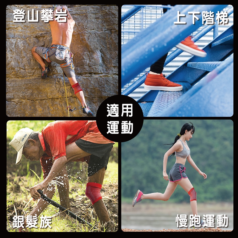 【AREXSPORT】AS-3406 登山護膝 台灣製現貨 運動護膝支撐護膝 護膝加強三節型可調節(單支) 銀髮族護膝, , large