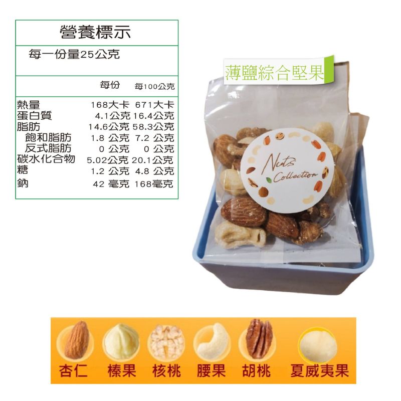 躍進【台灣蘇伯】 薄鹽綜合堅果 25g 隨身包 手作 堅果 隨手包 體驗包, , large