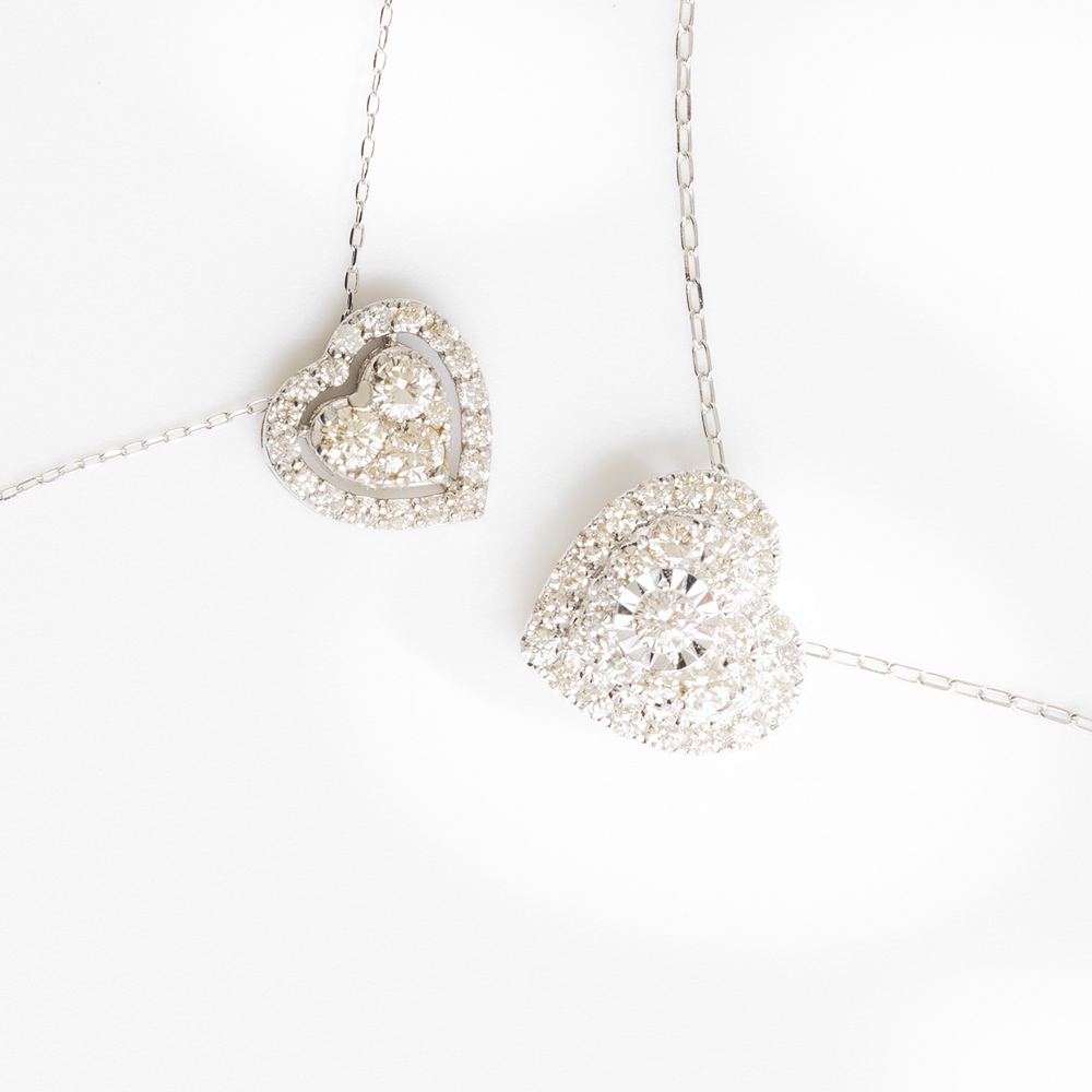 【真鑽項鍊】A'jane 18K白金 戀心之耀真鑽項鍊 A032510-001, , large